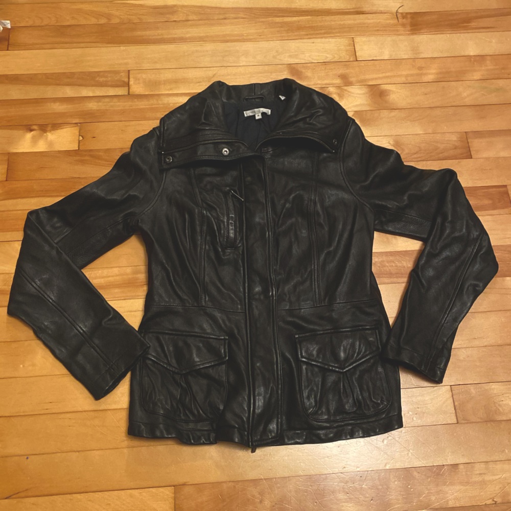 VINCE leather jacket Sz M